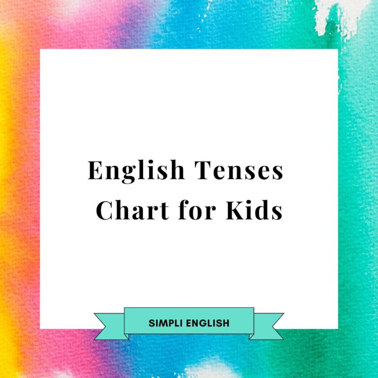 English Tenses Chart For Kids - Simpli English