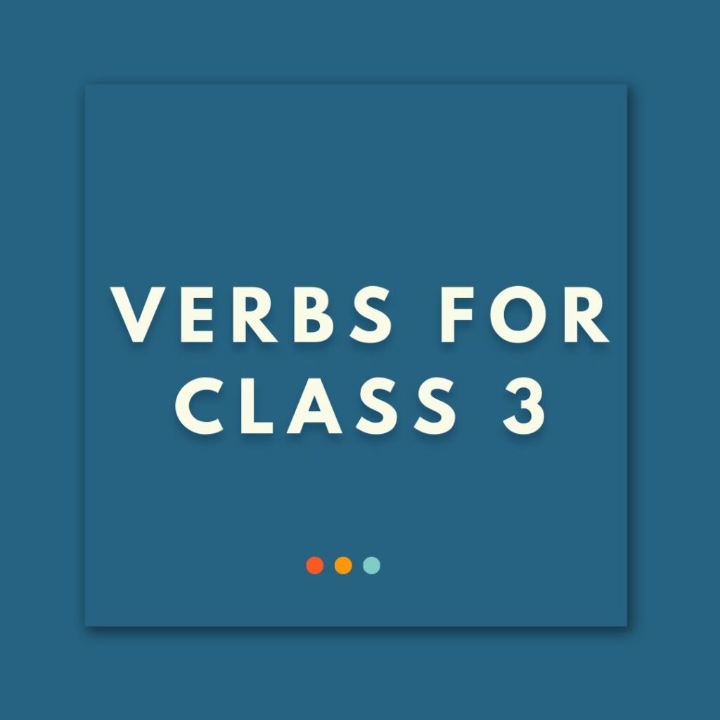 Verbs Definition For Class 2