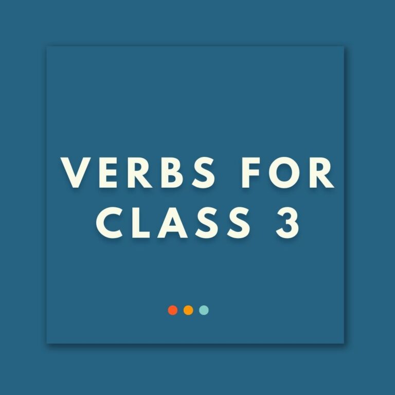 Verbs For Class 3 Definition Forms Examples Sentences Simpli English