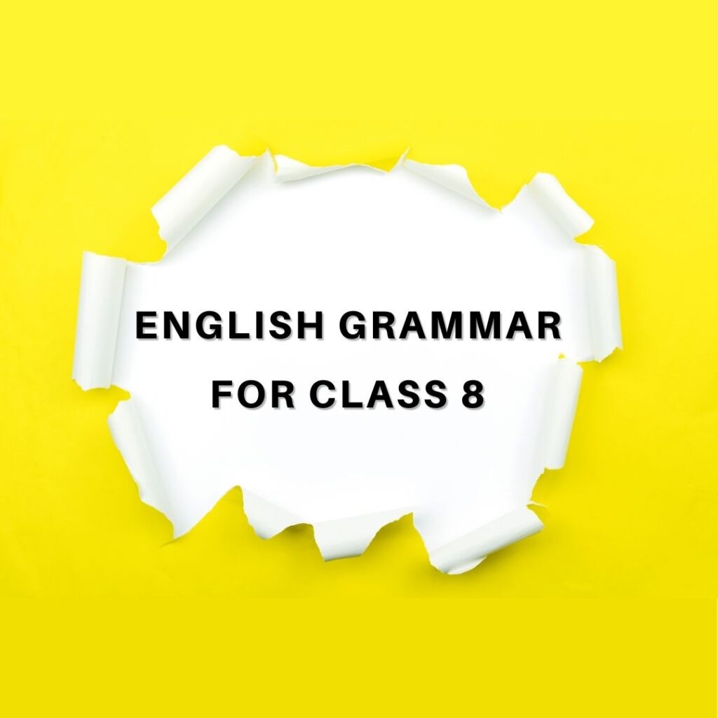 syllabus of english grammar class 8