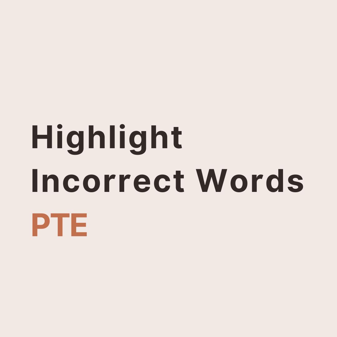 Highlight Incorrect Words pte