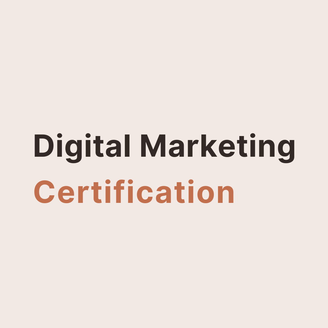 digital marketing certification