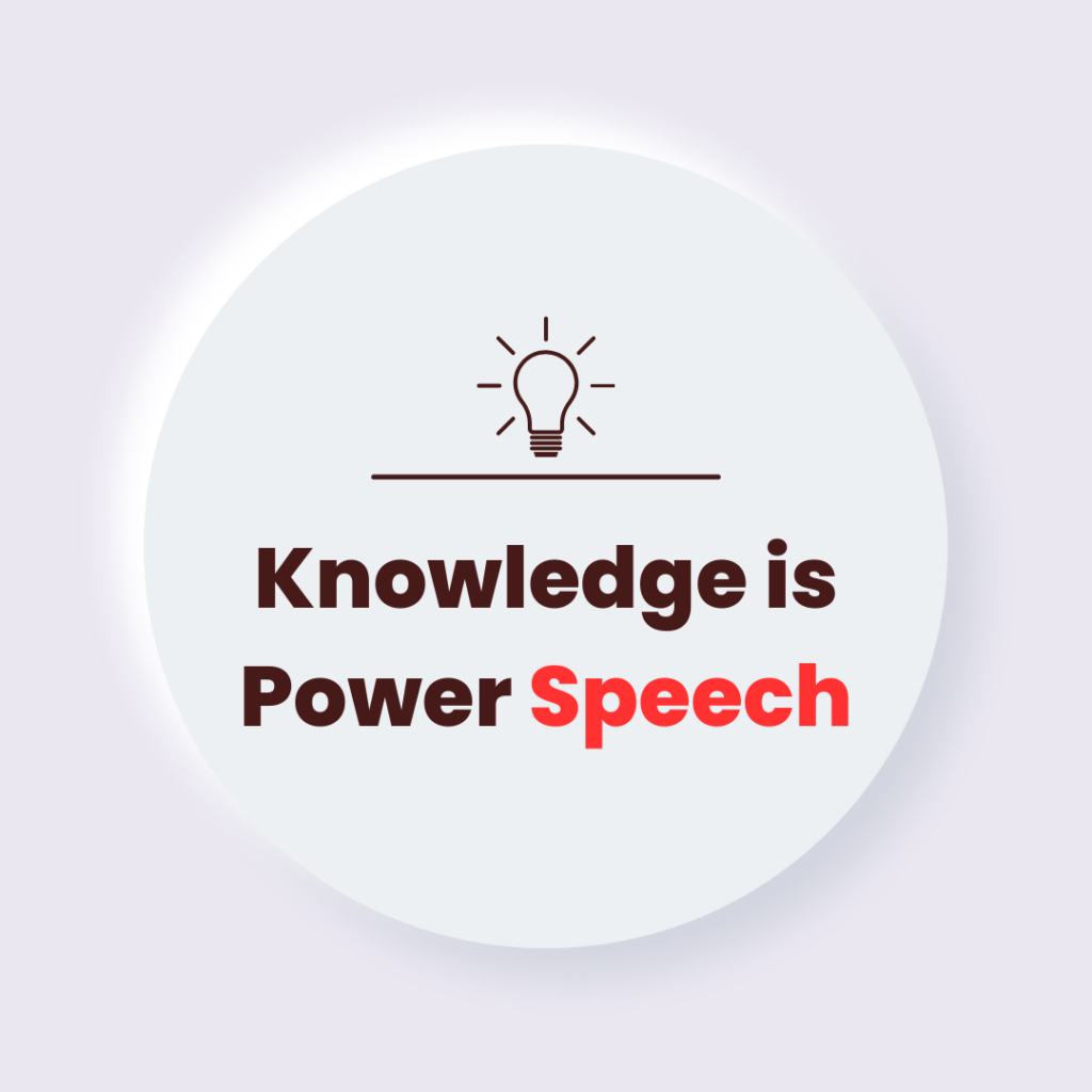 what is knowledge speech