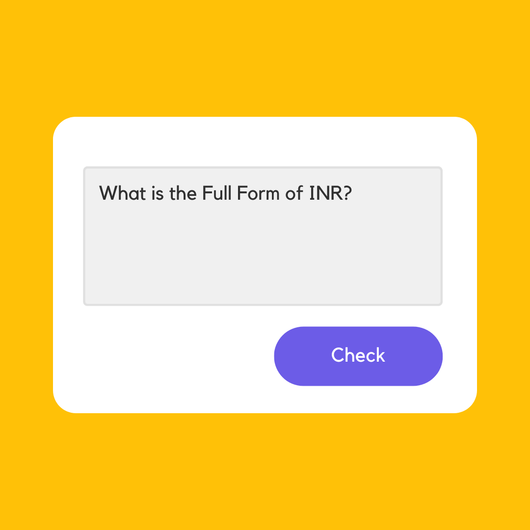 What is the Full Form of INR