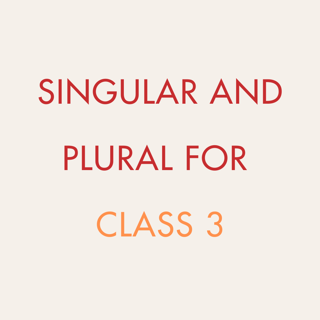 Singular and Plural for Class 3