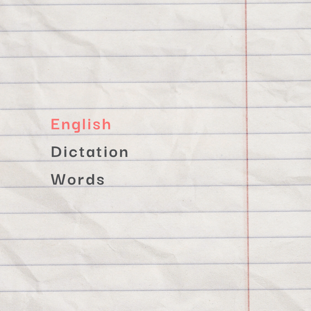 English Dictation Words