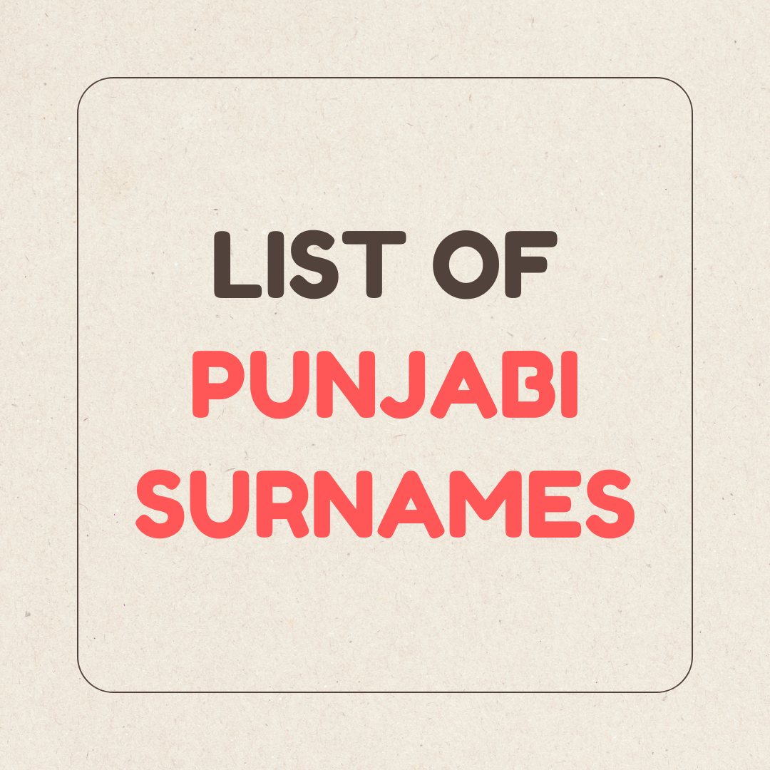 Punjabi Surnames