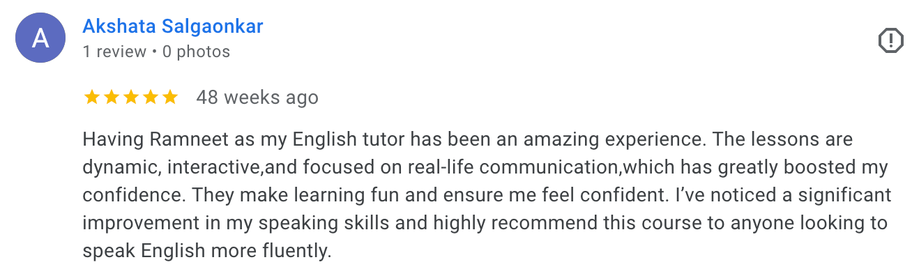 housewife confident speaking English after online course in India