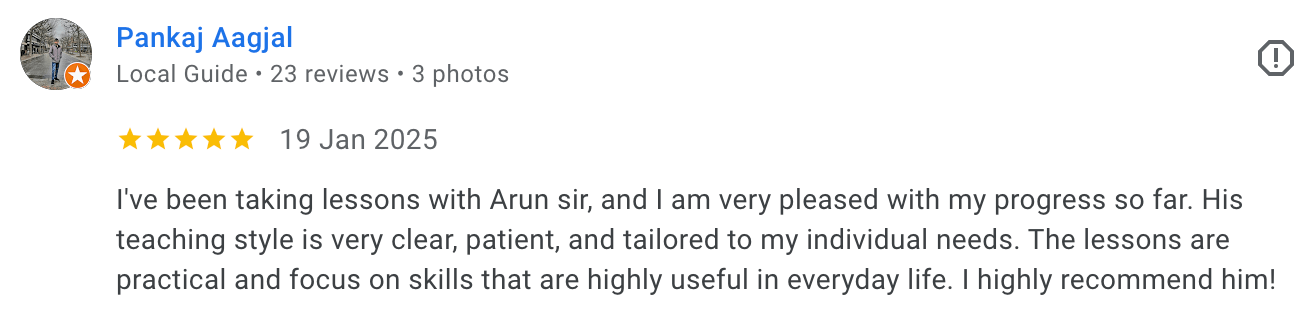 SimpliEnglish highly rated online English course 5 star Google reviews India